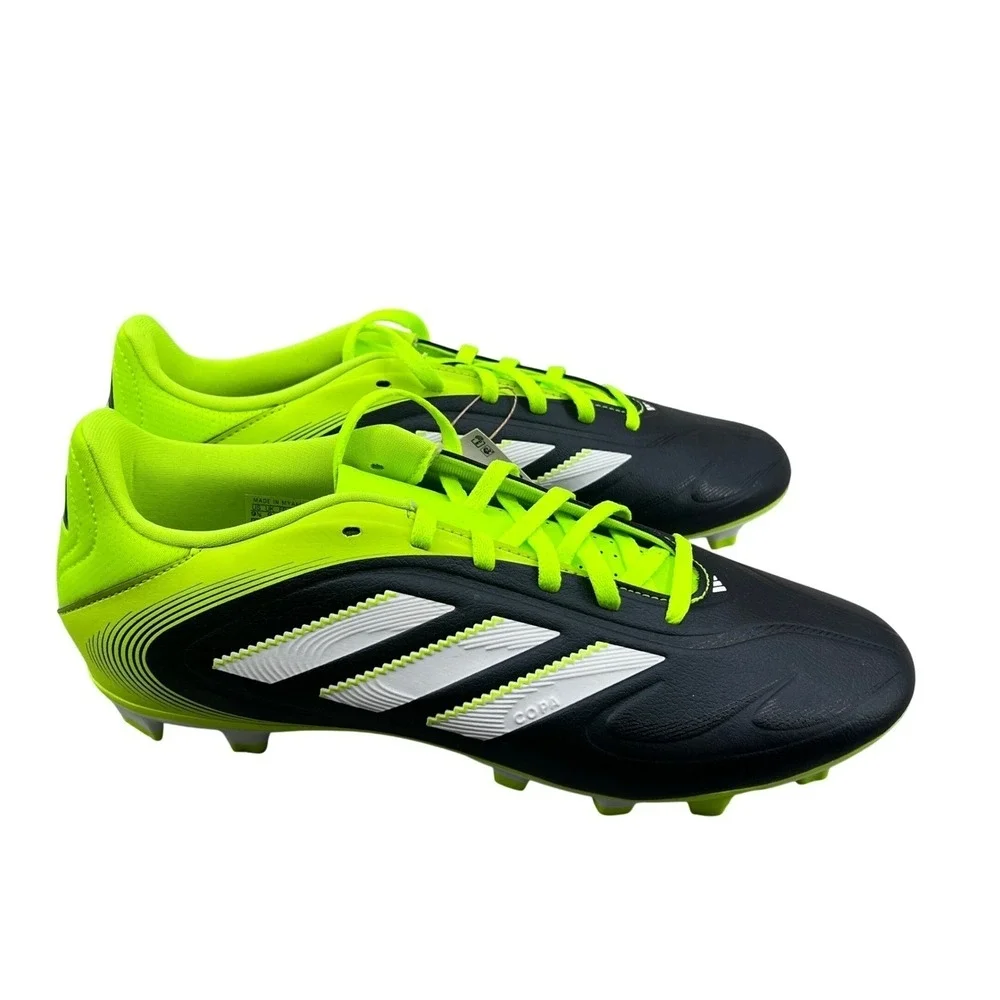 Adidas Copa Pure III Club Soccer FG/MG Cleats Black‎ Solar Yellow IE7495 10.5